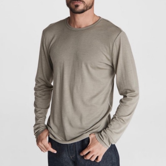 rag & bone Other - Rag & Bone Heath Wool Jersey Long Sleeve Shirt Size XL